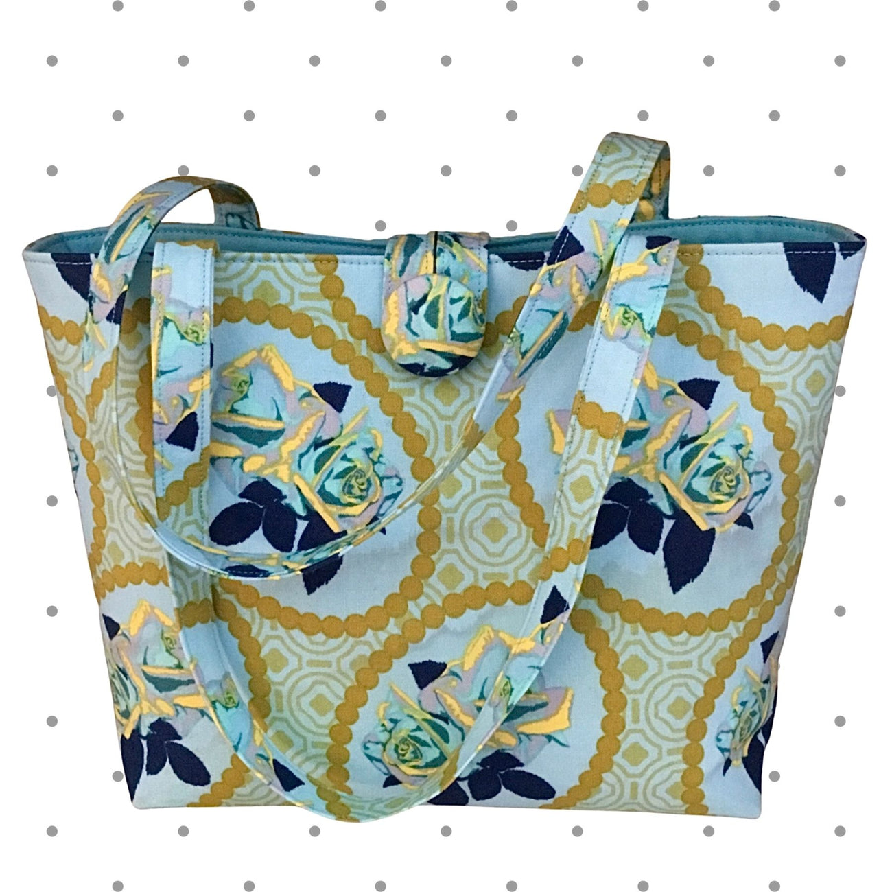 Ice Blue Rose Bag