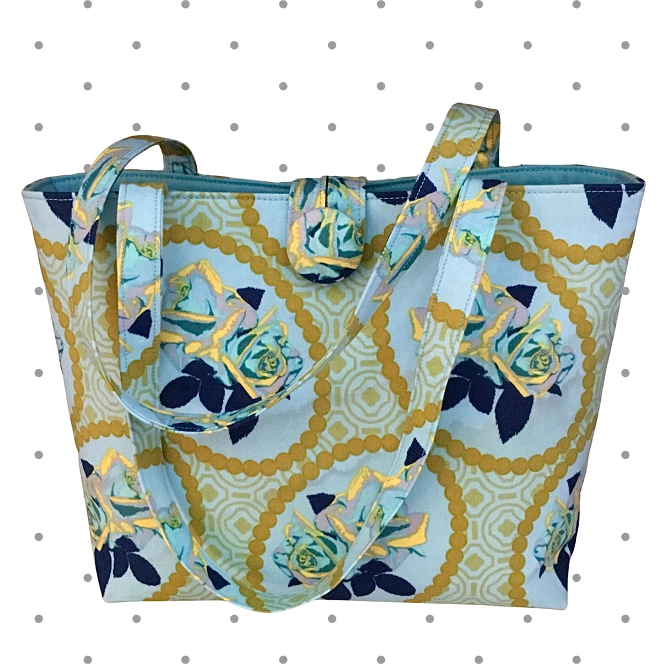Ice Blue Rose Bag