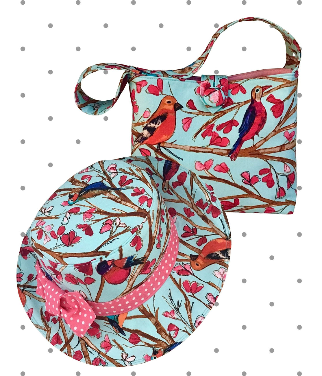 Birds in Blue Hat (5-7 yrs) or Purse