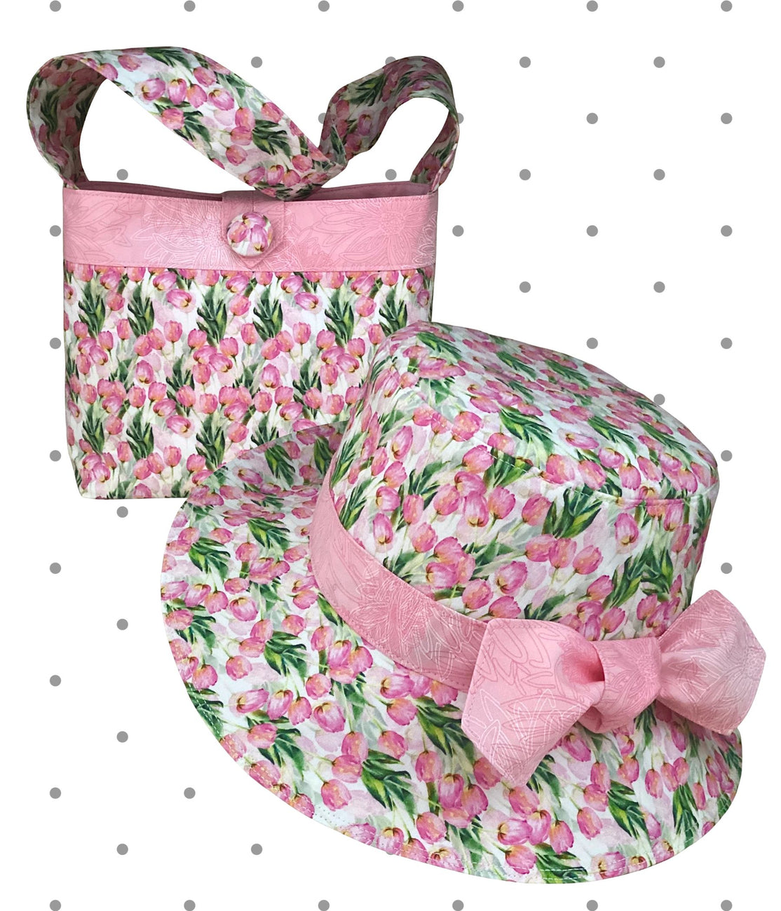 Tiny Tulips Hat (18 mos-3 yrs) or Purse